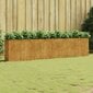 vidaXL Korotettu kukkalaatikko 360x40x80 cm Corten teräs hinta ja tiedot | Kukkalaatikot | hobbyhall.fi