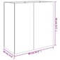 vidaXL Kukkalaatikko 40x80x80 cm Corten teräs hinta ja tiedot | Kukkalaatikot | hobbyhall.fi