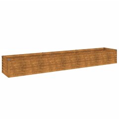 vidaXL Korotettu kukkalaatikko 291x50x36 cm Corten teräs hinta ja tiedot | Kukkalaatikot | hobbyhall.fi