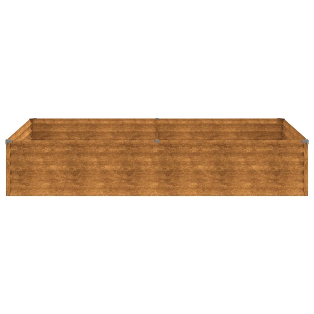 vidaXL Korotettu kukkalaatikko 195x100x36 cm Corten teräs hinta ja tiedot | Kukkalaatikot | hobbyhall.fi