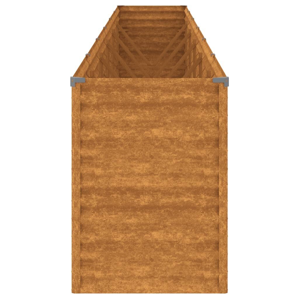 vidaXL Korotettu kukkalaatikko 578x50x69 cm Corten teräs hinta ja tiedot | Kukkalaatikot | hobbyhall.fi