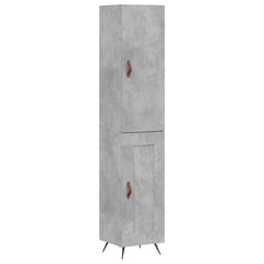 vidaXL Kaappi betoninharmaa 34,5x34x180 cm tekninen puu hinta ja tiedot | Lipastot | hobbyhall.fi