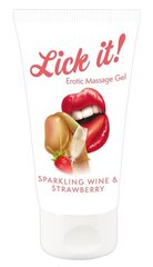 Viini-mansikkageeli Lick it!, 50 ml hinta ja tiedot | Hierontaöljyt | hobbyhall.fi