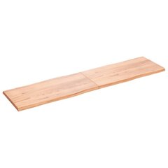 vidaXLPöytälevy ruskea 200x50x(2-4)cm käsitelty täystammi elävä reuna hinta ja tiedot | Pöytälevyt | hobbyhall.fi