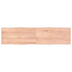 vidaXL Pöytälevy ruskea 160x40x(2-4)cm käsitelty täystammi elävä reuna hinta ja tiedot | Pöytälevyt | hobbyhall.fi