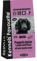 Kennels Favourite Puppy&Junior Lamb and Rice 12,5kg täysrehu pennuille hinta ja tiedot | Koiran kuivaruoka | hobbyhall.fi