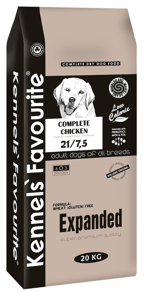 Kennels Favourite® Expanded 20kg täysrehu aikuisille koirille hinta ja tiedot | Koiran kuivaruoka | hobbyhall.fi