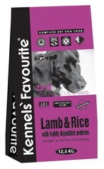 Kennels Favourite Lamb&Rice - 12,5kg täysravinto aikuisille koirille hinta ja tiedot | Koiran kuivaruoka | hobbyhall.fi