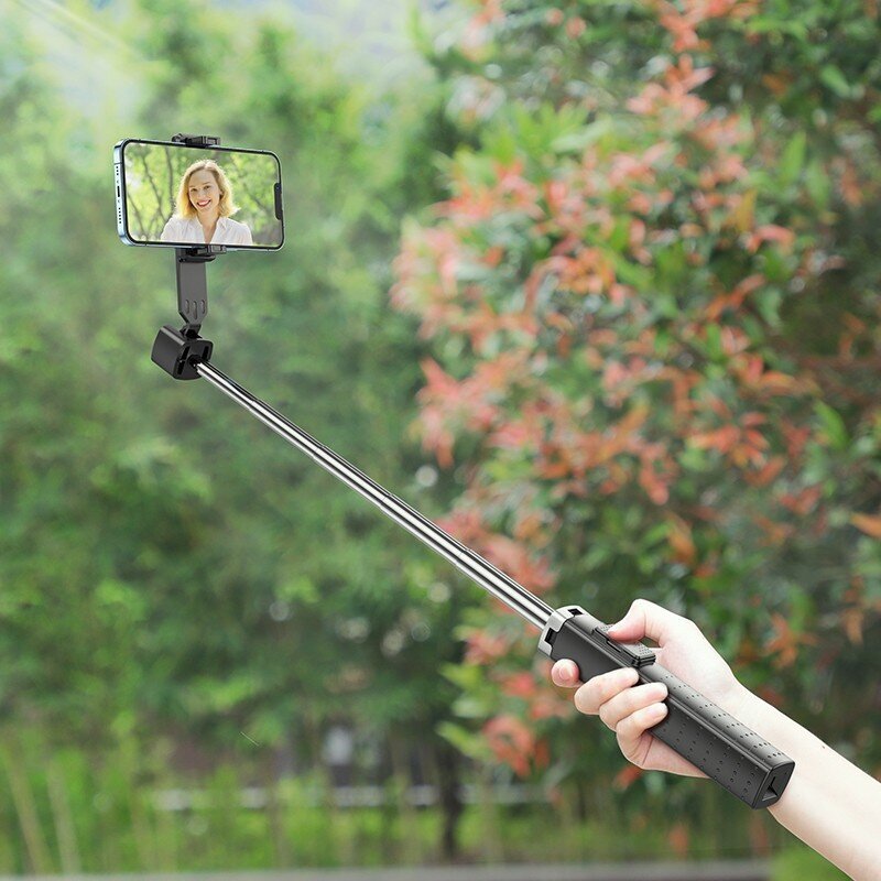 Selfie-tikku Hoco K18 Wave kolmijalkatoiminnolla musta hinta ja tiedot | Selfie-tikut ja -telineet | hobbyhall.fi