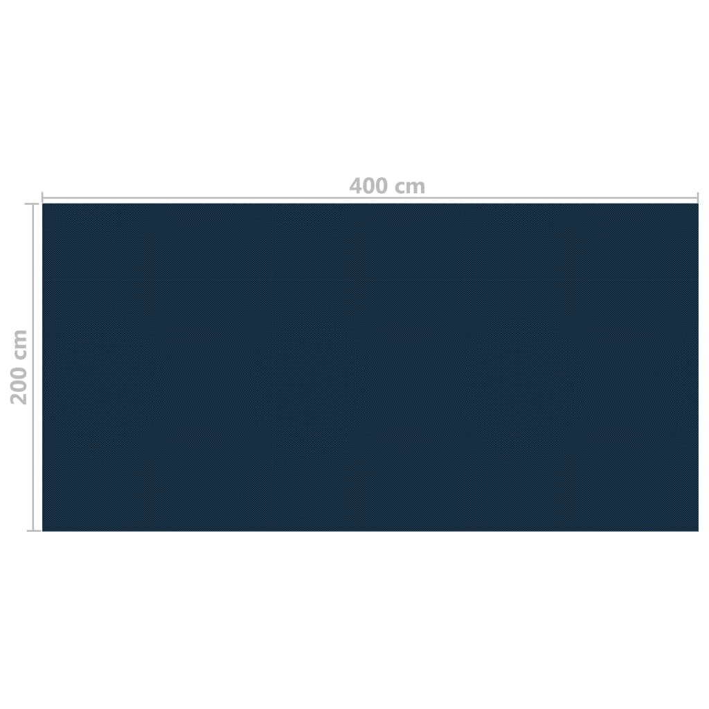 vidaXL Kelluva uima-altaan PE-aurinkoenergiakalvo 400x200 cm sinimusta hinta ja tiedot | Uima-allastarvikkeet | hobbyhall.fi