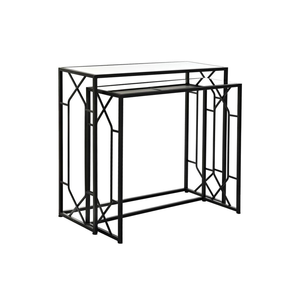Sivupöytä DKD Home Decor Kristalli Musta Metalli (82 x 32 x 76 cm) (2 osaa) hinta ja tiedot | Sivupöydät | hobbyhall.fi