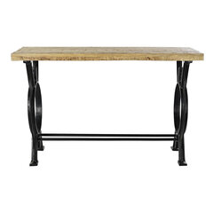 Sivupöytä DKD Home Decor Luonnollinen Musta Metalli Vintage Mangopuu teollinen (120 x 45 x 76 cm) hinta ja tiedot | Sivupöydät | hobbyhall.fi