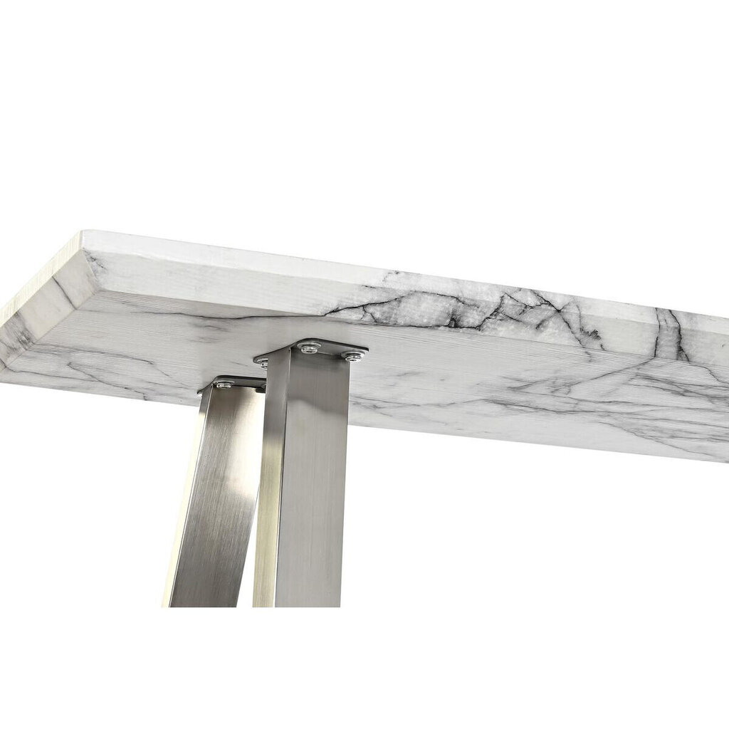 Sivupöytä DKD Home Decor Hopeinen MDF Teräs Valkoinen Moderni (120 x 40 x 76 cm) hinta ja tiedot | Sivupöydät | hobbyhall.fi