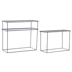 Sivupöytä DKD Home Decor Musta Sininen Metalli Moderni (70 x 27 x 45 cm) (2 osaa) hinta ja tiedot | Sivupöydät | hobbyhall.fi