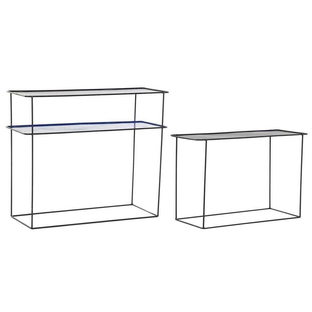Sivupöytä DKD Home Decor Musta Sininen Metalli Moderni (70 x 27 x 45 cm) (2 osaa) hinta ja tiedot | Sivupöydät | hobbyhall.fi