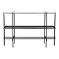 Sivupöytä DKD Home Decor Musta Metalli Valkoinen Marmori Moderni (120 x 40 x 80 cm) hinta ja tiedot | Sivupöydät | hobbyhall.fi