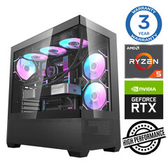 INTOP Ryzen 5 7500F 32GB DDR5 1TB SSD M.2 NVME+2TB RTX4060 8GB no-OS hinta ja tiedot | Pöytätietokoneet | hobbyhall.fi