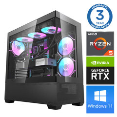 INTOP Ryzen 5 7500F 16GB DDR5 1TB SSD M.2 NVME+2TB RTX4070 SUPER 12GB WIN11 hinta ja tiedot | Pöytätietokoneet | hobbyhall.fi