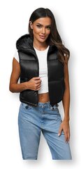 Naisten musta tikattu liivi Zip JS/5M3191/392-53792-XL hinta ja tiedot | Naisten liivit | hobbyhall.fi