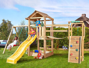 Lasten leikkipaikka Jungle Gym House Clutter Bridge 2-Swing hinta ja tiedot | Lasten leikkimökit ja -teltat | hobbyhall.fi