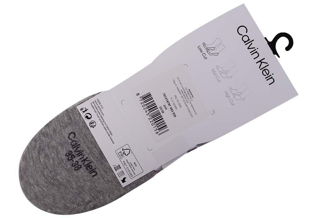 Calvin Klein Naisten sukat 2 paria, harmaa/vaaleanpunainen 701218767 003 44529 hinta ja tiedot | Naisten sukat | hobbyhall.fi