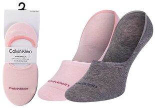 Naisten sukat Calvin Klein 2 paria, harmaa/pinkki 701218771 005 44546 hinta ja tiedot | Naisten sukat | hobbyhall.fi