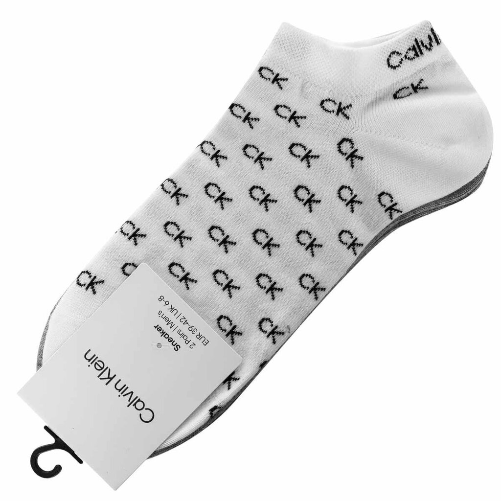 Ck men sneaker 2p all over log Calvin Klein miehet white 701218715004 hinta ja tiedot | Miesten sukat | hobbyhall.fi