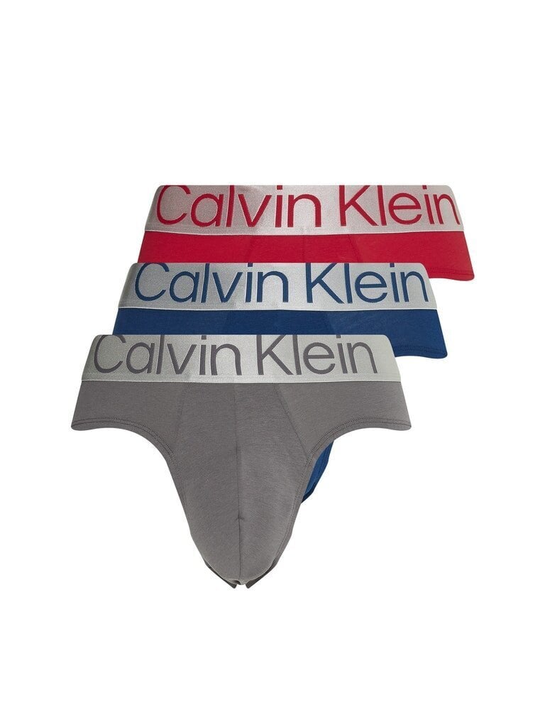 Miesten Calvin Klein HIP BRIEF 3 paria, punainen/tummansininen/grafiitti 000NB3129A 109 45182 hinta ja tiedot | Miesten alushousut | hobbyhall.fi
