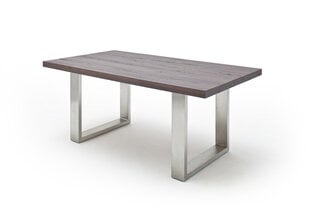 Ruokapöytä MC Akcent Castello, 200 x 100 cm, tummanruskea/hopea hinta ja tiedot | Ruokapöydät | hobbyhall.fi