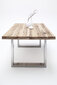 Ruokapöytä MC Akcent Castello, 220 x 100 cm, vaaleanruskea/hopea hinta ja tiedot | Ruokapöydät | hobbyhall.fi