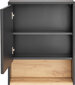 Hakano BATHROOM/HGCABINET/HOM/GALIO/DARKGREY+OAK/75x60x25 hinta ja tiedot | Kylpyhuonekaapit | hobbyhall.fi