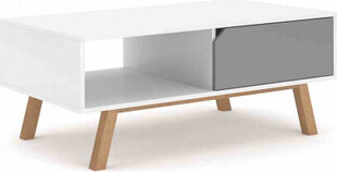 Hakano COFFETABLE/VIV/CREO/WHITE+GREY/110X45 hinta ja tiedot | Sohvapöydät | hobbyhall.fi