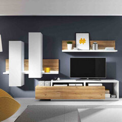 Hakano FURNITURE/SHELF/HEL/NOCTURNE/OAKGR+WHITE hinta ja tiedot | Hyllyt | hobbyhall.fi