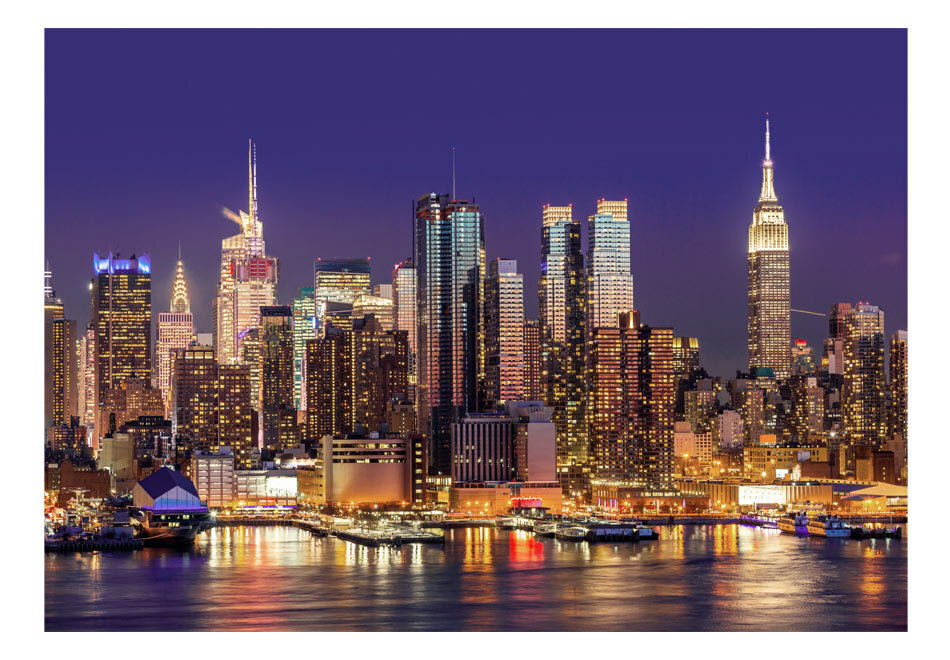 Valokuvatapetti - NYC: Night City 400x280 cm hinta ja tiedot | Valokuvatapetit | hobbyhall.fi