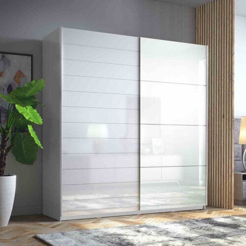 Hakano FURNITURE/WARDROBE/HEL/ORATORIO/WHITE/200 hinta ja tiedot | Kaapit | hobbyhall.fi