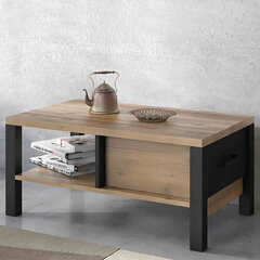 Hakano sohvapöytä ruskea/musta 90x42 hinta ja tiedot | Sohvapöydät | hobbyhall.fi