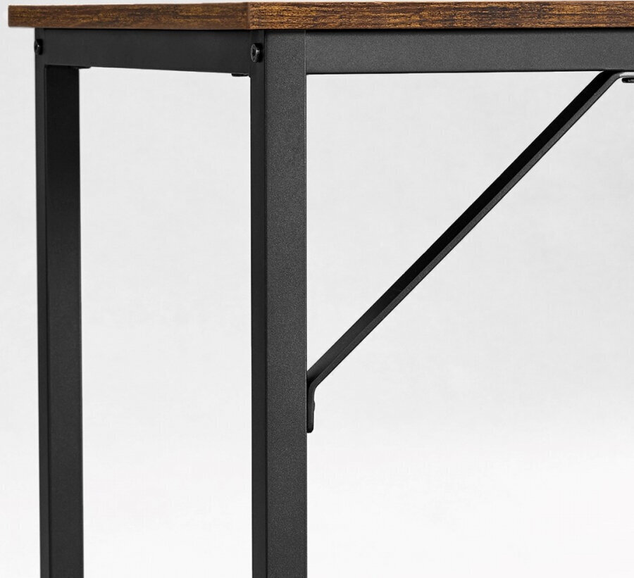 Songmics COMPUTERDESK/RUSTICBROWN+BLACK/100X50X75 hinta ja tiedot | Tietokonepöydät ja työpöydät | hobbyhall.fi