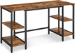 Songmics COMPUTERDESK/RUSTICBROWN+BLACK/137X55X74 hinta ja tiedot | Tietokonepöydät ja työpöydät | hobbyhall.fi