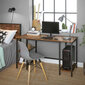 Songmics COMPUTERDESK/RUSTICBROWN+BLACK/137X55X74 hinta ja tiedot | Tietokonepöydät ja työpöydät | hobbyhall.fi