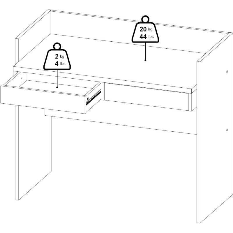 Työpöytä Function 70493-hl49 102X56, ruskea/valkoinen hinta ja tiedot | Tietokonepöydät ja työpöydät | hobbyhall.fi