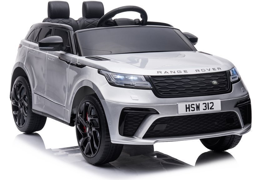 Range Rover sähköinen jeeppi, kaksinkertainen, hopeanvärinen lakattu hinta ja tiedot | Lasten sähköautot | hobbyhall.fi