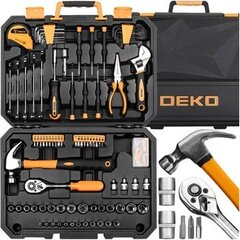 Deko Tools DKMT128 työkalusarja, 128 osaa hinta ja tiedot | Deko Tools Työkalut | hobbyhall.fi