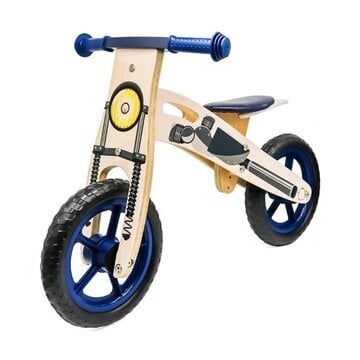 Wooden Toys 65567 tasapainopyörä 12" musta, sininen hinta ja tiedot | Potkupyörät | hobbyhall.fi