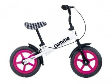 Gimme Nemo 12" tasapainopyörä jarrulla, pinkki hinta ja tiedot | Potkupyörät | hobbyhall.fi