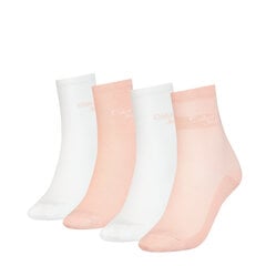 Naisten sukat Calvin Klein 49061, valkoinen/vaaleanpunainen, 4 paria hinta ja tiedot | Naisten sukat | hobbyhall.fi
