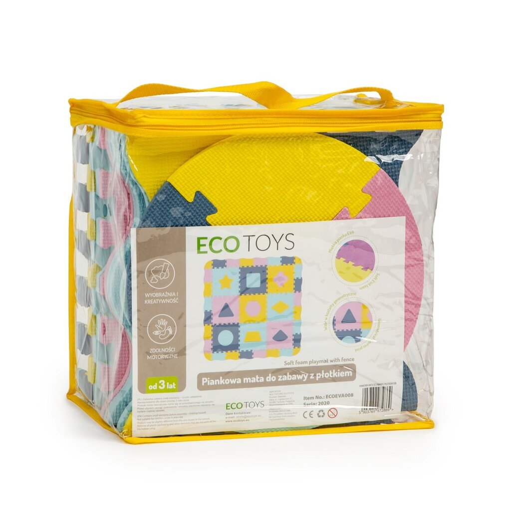 Vaahtomuovimatto lapsille, Ecotoys, 37 palaa hinta ja tiedot | Leikkimatot | hobbyhall.fi