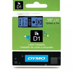 dymo alkuperäinen värinauhakasetti, dymo, 45016, s0720560, musta tulostus/sininen pohja, 7 m, 12 mm, d1 hinta ja tiedot | Tulostustarvikkeet | hobbyhall.fi