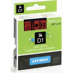 dymo alkuperäinen värikasetti, dymo, 40917, s0720720, musta tulostus/punainen pohja, 7 m, 9 mm, d1 hinta ja tiedot | Tulostustarvikkeet | hobbyhall.fi