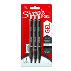 sharpie, geelikynä s-gel, musta, 3 kpl, 0,7 mm hinta ja tiedot | Kirjoitusvälineet | hobbyhall.fi