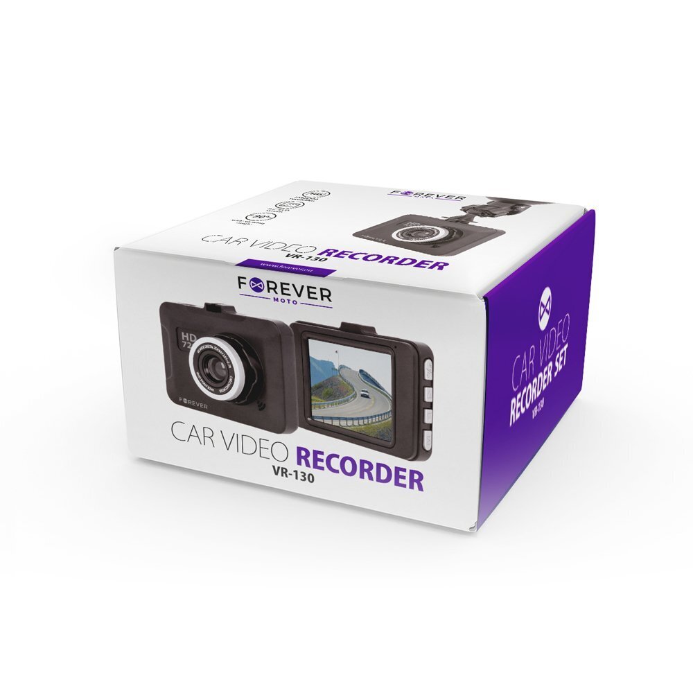 Kojelautakamera FOREVER VR-130 HD/MicroSD/LCD 2.2" + pidike hinta ja tiedot | Autokamerat | hobbyhall.fi